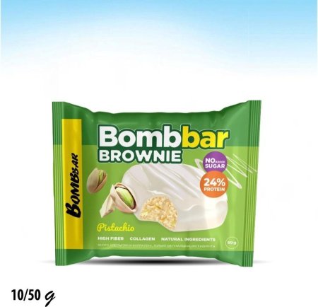 كوكيز براوني غني بالبروتين والالياف والكولاجين 22%بروتين بنكهة البستاشيو بدون سكر 50 غم