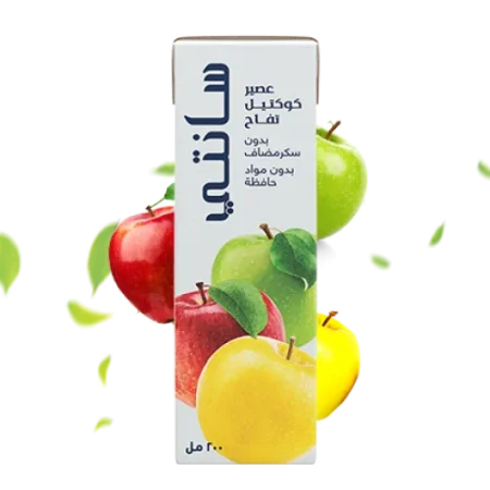 عصير سانتي بطعم التفاح بدون سكر 200 مل