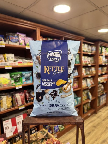 رقائق البطاطس الكبيرة بنكهة الملح والخل البلسمي خالية من الجلوتين 100جرام