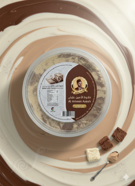 حلاوة بنكهة الكاكاو علب ٥٠٠غم بدون سكر