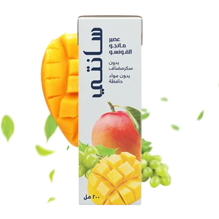 عصير سانتي بطعم المانجا بدون سكر 200 مل