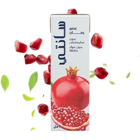 عصير سانتي بطعم الرمان بدون سكر 200 مل