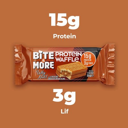وافل بروتين 15غم بروتين Protein Waffle بنكهة الكراميل