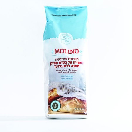 مزيج طحين خبز خالٍ من الغلوتين مصنوع من نشا القمح الأزرق من مولينو ٥٠٠ غرام