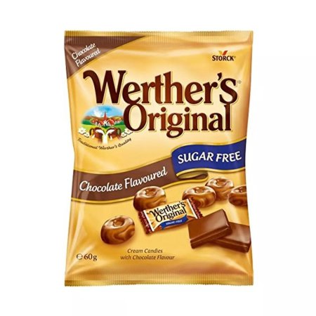 حلوى ملبس الكراميل والشوكولاتة Werther's Original بدون سكر