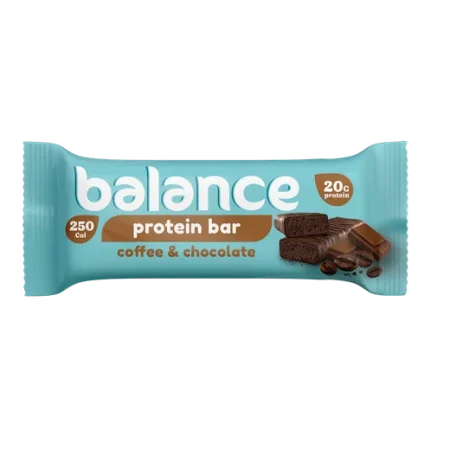 بروتين بار Balance على بالبروتين 20غم بروتين وزن 70غم بنكهة القهوة والشوكولاتة