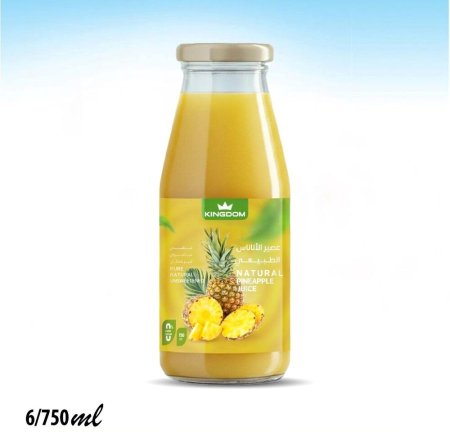 عصير الاناناس الطبيعي النقي بدون سكر 750 مل