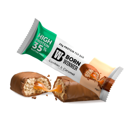 بروتين بار بورن وينر كور 20 غم بالكوكيز والكراميل بدون سكر