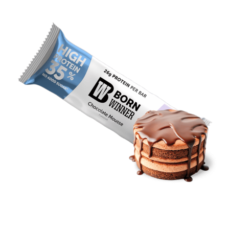 بروتين بار 26غم بروتين بدون سكر born winner بنكهة شوكولاتة الموس