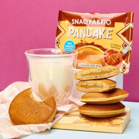 بان كيك بنكهة الكراميل والحليب بدون سكر قليل السعرات