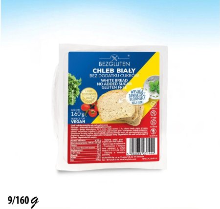 خبز التوست الابيض النباتي بدون سكر خالي من جلوتين 160 غم