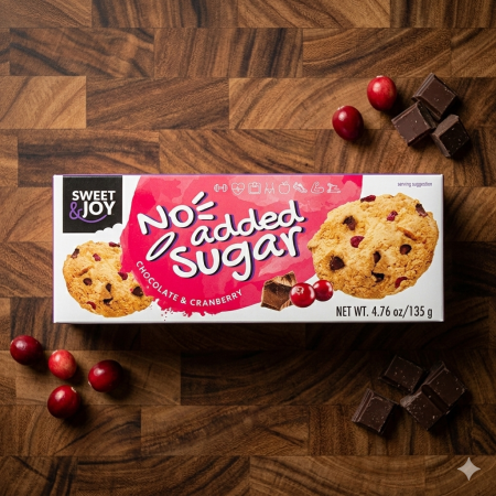 كوكيز مقرمشة بدون سكر مضاف بالشوكولاتة والتوت البري