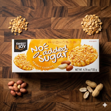 كوكيز مقرمشة بدون سكر مضاف بالفول السوداني