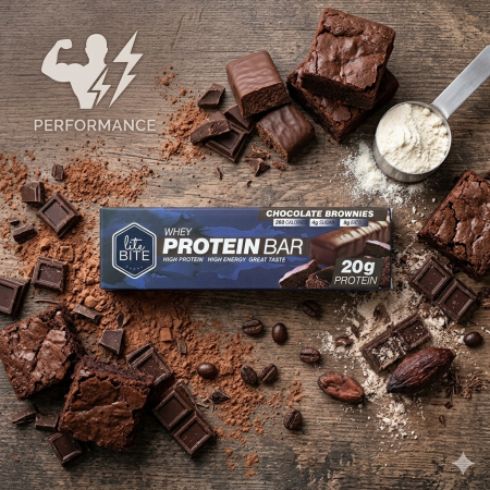 بروتين بار بشوكولاتة البراوني 20غم بروتين Lite Bite