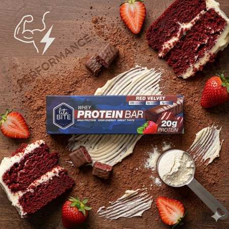 بروتين بار ريد فيلفيت 20غم بروتين Lite Bite