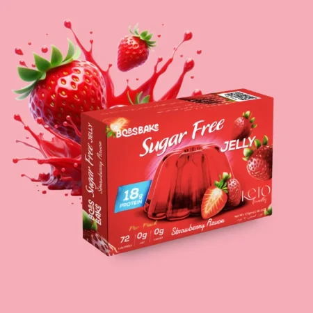 جلي بدون سكر 18غم بروتين نكهة الفراولة