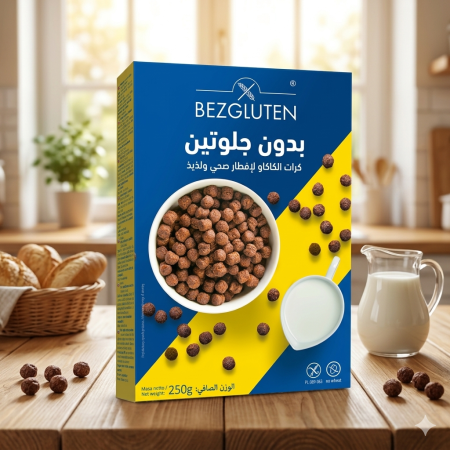 كرات الكاكاو بالذرة والارز خالي من الجلوتين 250 غم