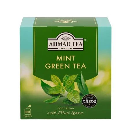 شاي أخضر 100 مغلف بنكهة النعنع من أحمد تي Ahmad Tea