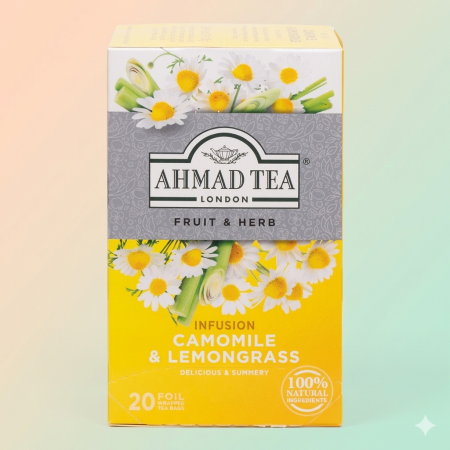 شاي أعشاب طبيعية بابونج وعشب الليمون Ahmad Tea