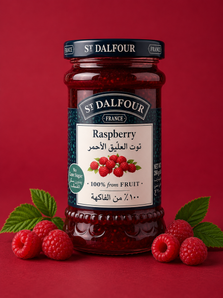 مربى توت العليق الاحمر بدون سكر مضاف من سان دالفور (St. Dalfour) – 284 غم