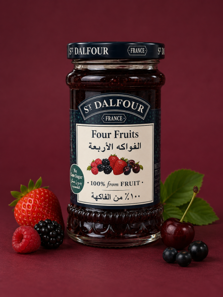 مربى الفواكه الأربعة بدون سكر مضاف من سان دالفور (St. Dalfour) – 170غم