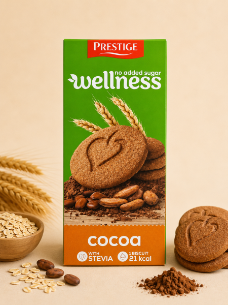بسكويت بالكاكاو بدون سكر مضاف من Prestige Wellness