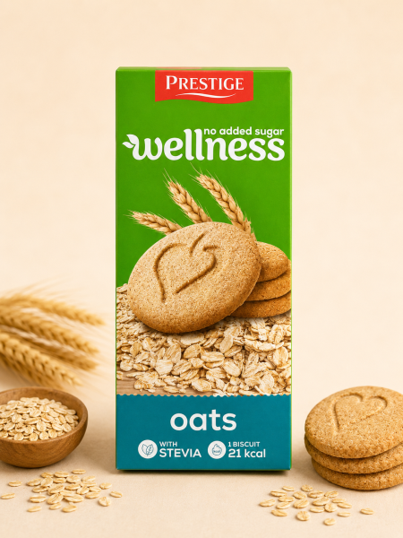بسكويت بالشوفان بدون سكر مضاف من Prestige Wellness