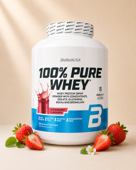 بروتين Pure Whey 100% بنكهة الفراولة من 2270 جم BiotechUSA
