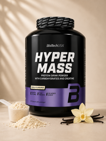 هايبر ماس Huper mass – مسحوق بروتين لزيادة الكتلة العضلية من BioTechUSA – 4000جم (فانيلا)
