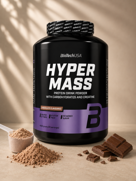 هايبر ماس Huper mass – مسحوق بروتين لزيادة الكتلة العضلية من BioTechUSA – 4000جم (شوكولاتة)