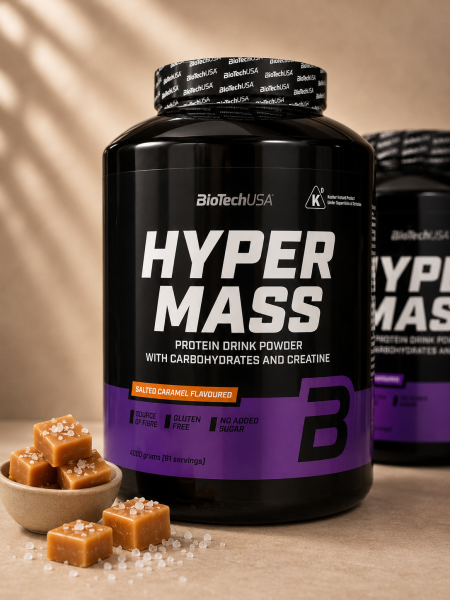 هايبر ماس Huper mass – مسحوق بروتين لزيادة الكتلة العضلية من BioTechUSA – 4000جم (كراميل مملح)