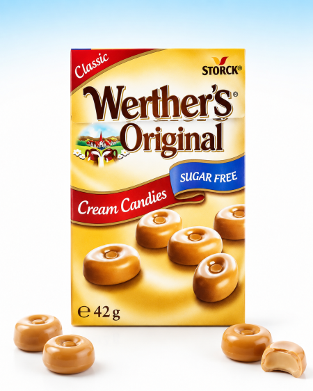 حلوى كراميل كريمية خالية من السكر من Werther's Original – 42 جم