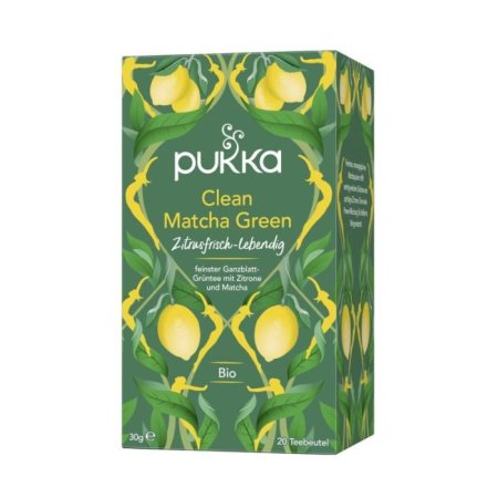 شاي أخضر عضوي مع الماتشا والليمون PUKKA