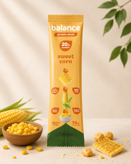 سناك بروتين بطعم الذرة الحلوة الخالي من الجلوتين من Balance – 70 جم