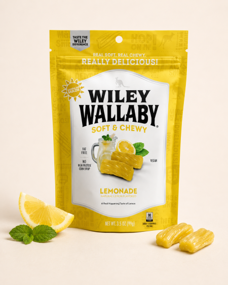حلوى طرية بنكهة الليمون من Wiley Wallaby – 113 جم