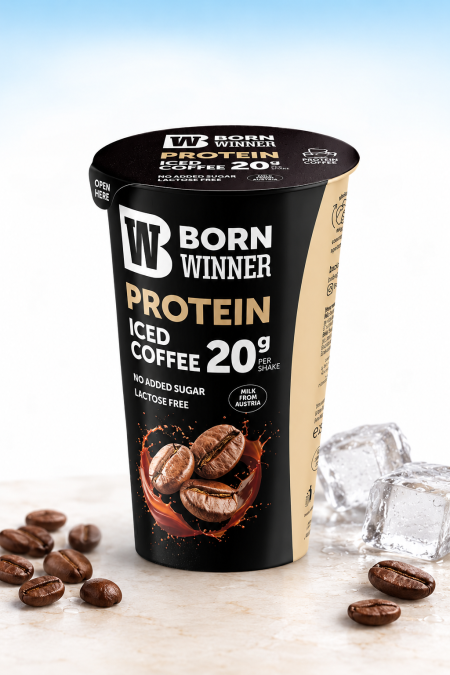 قهوة مثلجة بالبروتين بدون سكر مضاف وخالية من اللاكتوز – 20 غ بروتين – من Born Winner