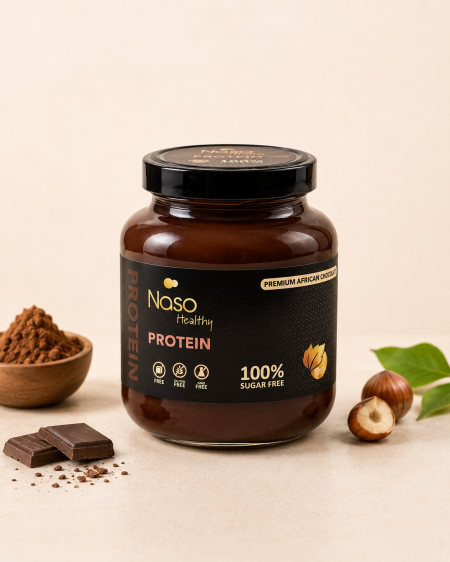 كريمة شوكولاتة بالبروتين بدون سكر من Naso Healthy