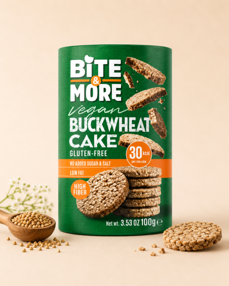كعكة القمح الاسمر Bite & More بدون جلوتين 120غم