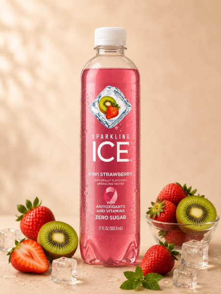 مياه غازية بنكهة الكيوي والفراولة بدون سكر 502.8 مل من Sparkling ICE
