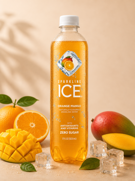 مياه غازية بنكهة البرتقال والمانجو بدون سكر502.8 مل من Sparkling ICE