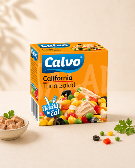 تونا Calvo مع مزيج من الخضار