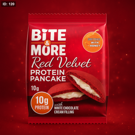 بان كيك بروتين Bite&More بنكهة رد فيلفيت بدون سكر