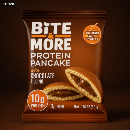 بان كيك بروتين Bite&More بنكهة الشوكولاتة + بدون سكر