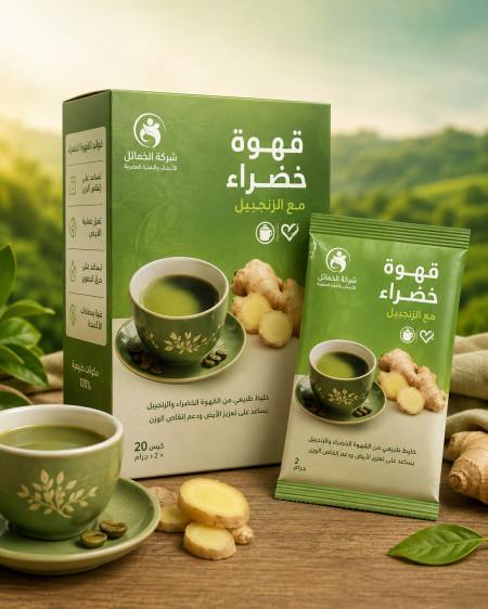 القهوة الخضراء مع الزنجبيل