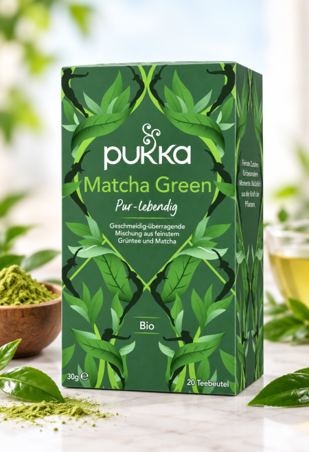 شاي ماتشا أخضر عضوي PUKKA