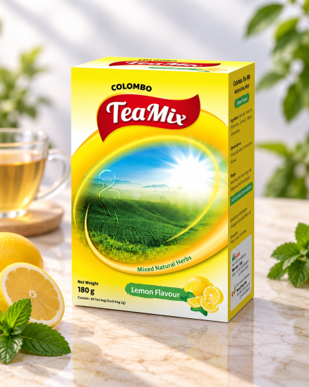 شاي أعشاب طبيعي من TeaMix – نكهة الليمون – 135 غرام