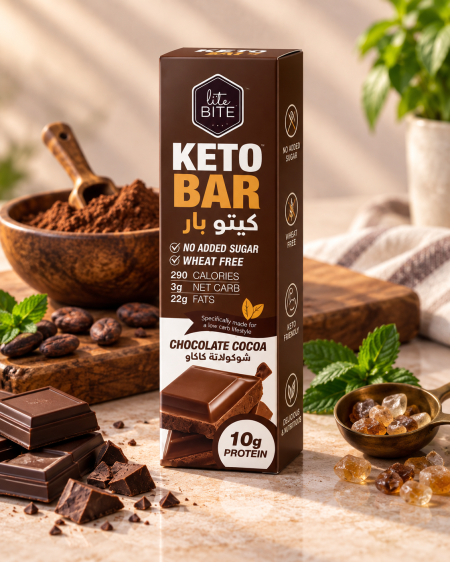بروتين بار كيتو بالشوكولاتة 10غم بروتين Lite Bite