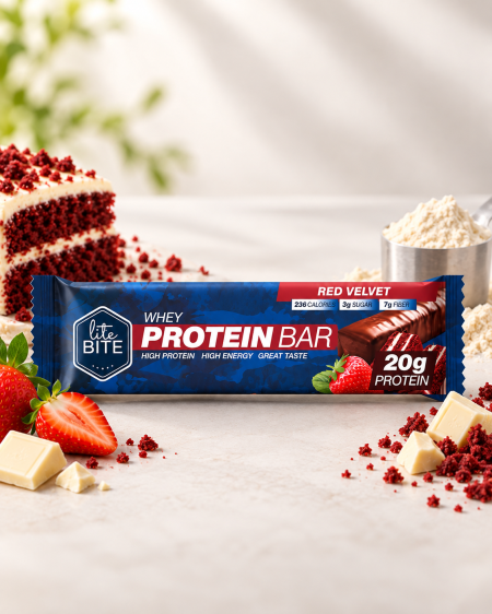 بروتين بار ريد فيلفيت 20غم بروتين Lite Bite