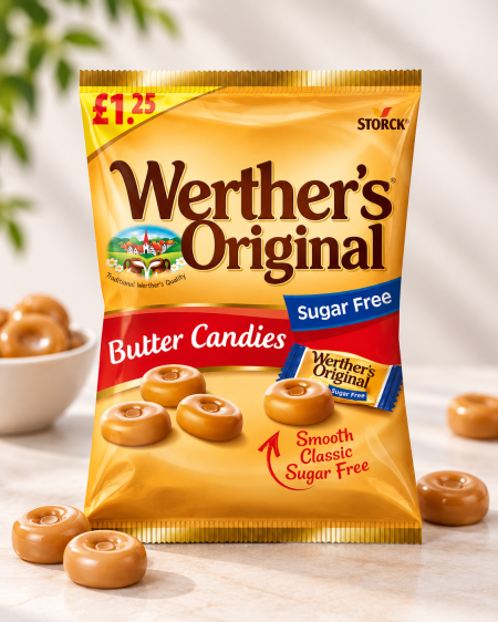 حلوى زبدة خالية من السكر من Werther’s Original