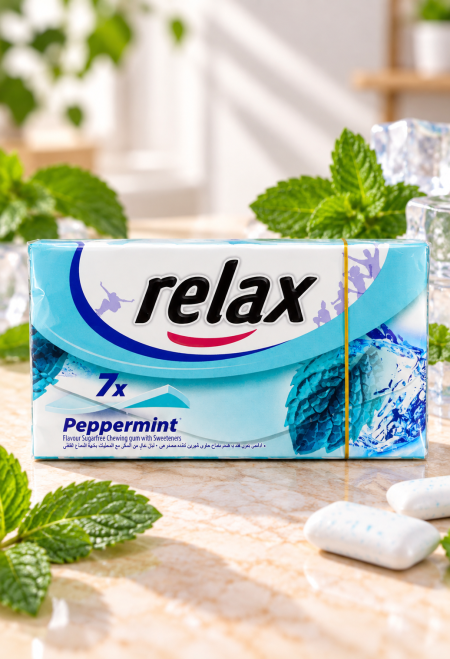 علكة خالية من السكر بنكهة النعناع الفلفلي من Relax